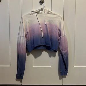 Purple crop top hoodie